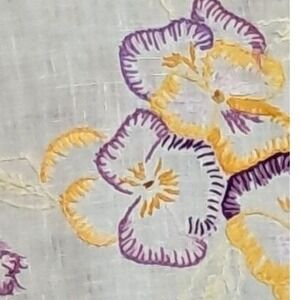 Vintage Embroidered‎  Butterfly Tablecloth Cottagecore Decor  #19